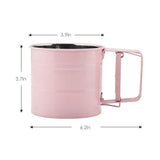 Kitchen Stainless Steel Flour Sifter Handheld Powder Flour Sieve Icing Sugar Manual Sieve Cup Home Baking Tools