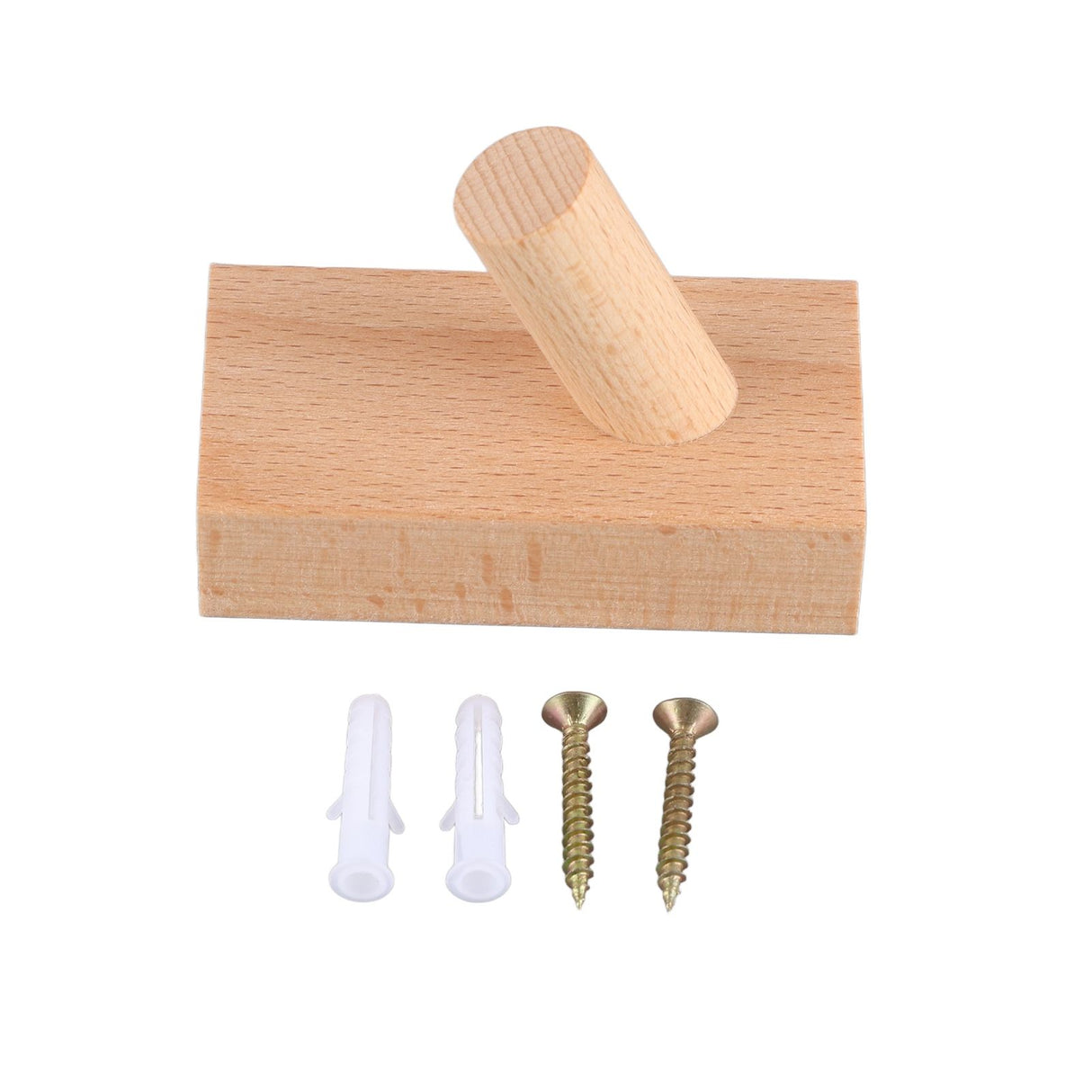 Wooden Wall Hook Vintage Single Hook Natural Wooden Coat Hook Wall Mounted Hook for Home