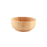 Bamboo Salad Bowl Round Serving Bowl Natural Wood Dishware for Fruit Snacks Appetizers