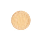 Bamboo Salad Bowl Round Serving Bowl Natural Wood Dishware for Fruit Snacks Appetizers - Low Angle