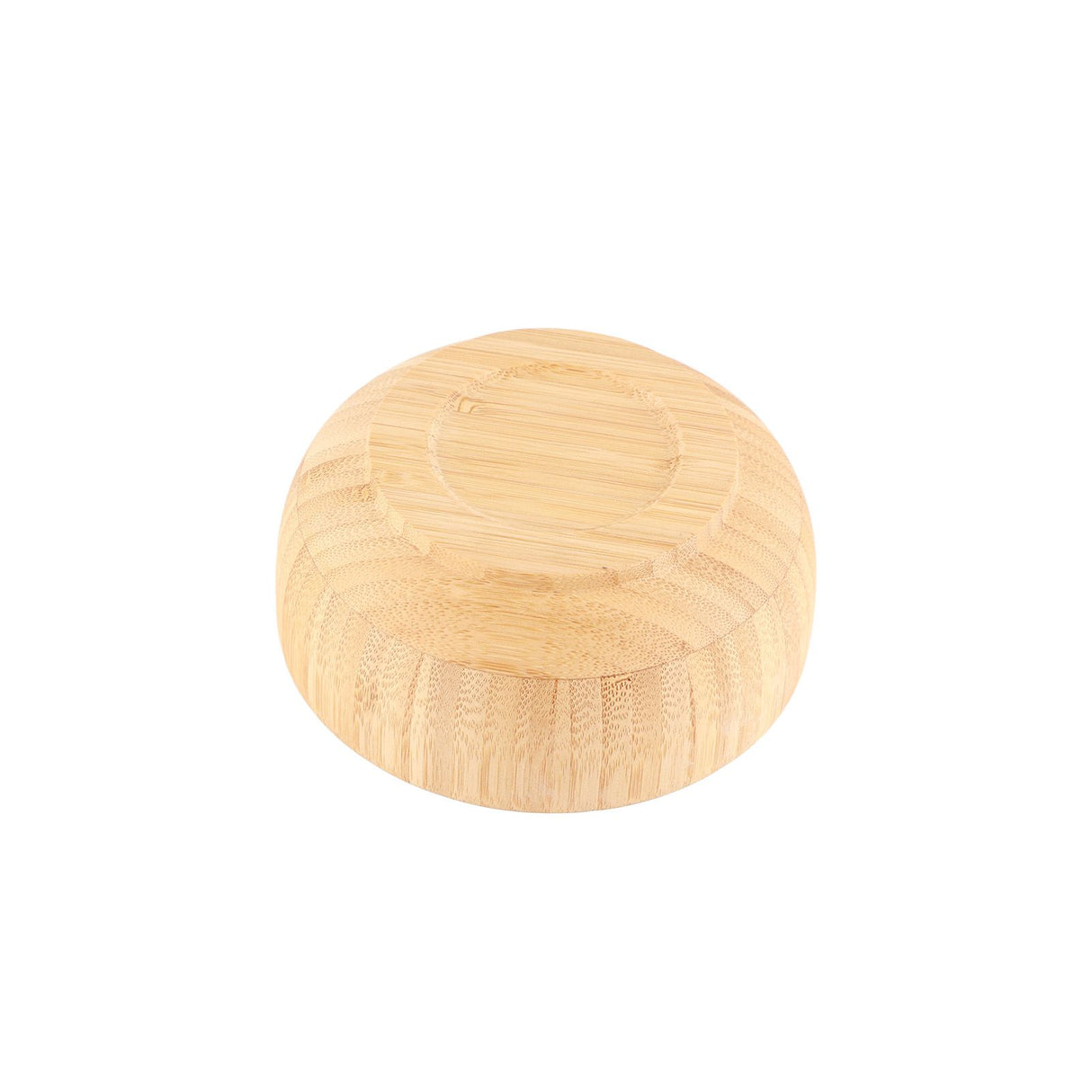 Bamboo Salad Bowl Round Serving Bowl Natural Wood Dishware for Fruit Snacks Appetizers
