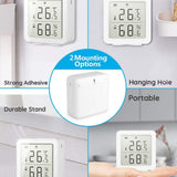 Smart WiFi Humidity Sensor Hygrometer Outdoor Indoor Thermometer Digital LCD Display Temperature Humidity Monitor - 45-Degree Angle