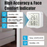 Smart WiFi Humidity Sensor Hygrometer Outdoor Indoor Thermometer Digital LCD Display Temperature Humidity Monitor - Rear View