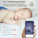 Smart WiFi Humidity Sensor Hygrometer Outdoor Indoor Thermometer Digital LCD Display Temperature Humidity Monitor