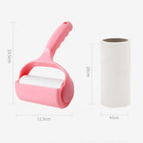 Roller Hair Remover Household Hair Sticking Device Multifunctional Portable Pet Hair Remover Clothes Sticking Device Pink