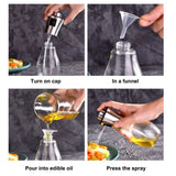 200ML Oil Sprayer Dispenser Oil Spray Bottle Portable Grilling Olive Oil Glass Bottle for Kitchen Cooking Salad Bread Baking