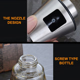 200ML Oil Sprayer Dispenser Oil Spray Bottle Portable Grilling Olive Oil Glass Bottle for Kitchen Cooking Salad Bread Baking