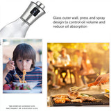 200ML Oil Sprayer Dispenser Oil Spray Bottle Portable Grilling Olive Oil Glass Bottle for Kitchen Cooking Salad Bread Baking - Rear View