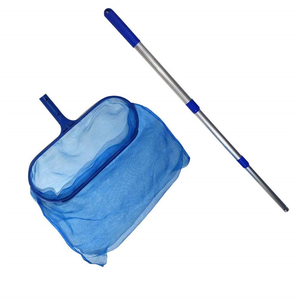 Pool Landing Net with Telescopic Pole Swimming Pool Skimmer Net Leaf Clean Net for Swimming Pool Spas