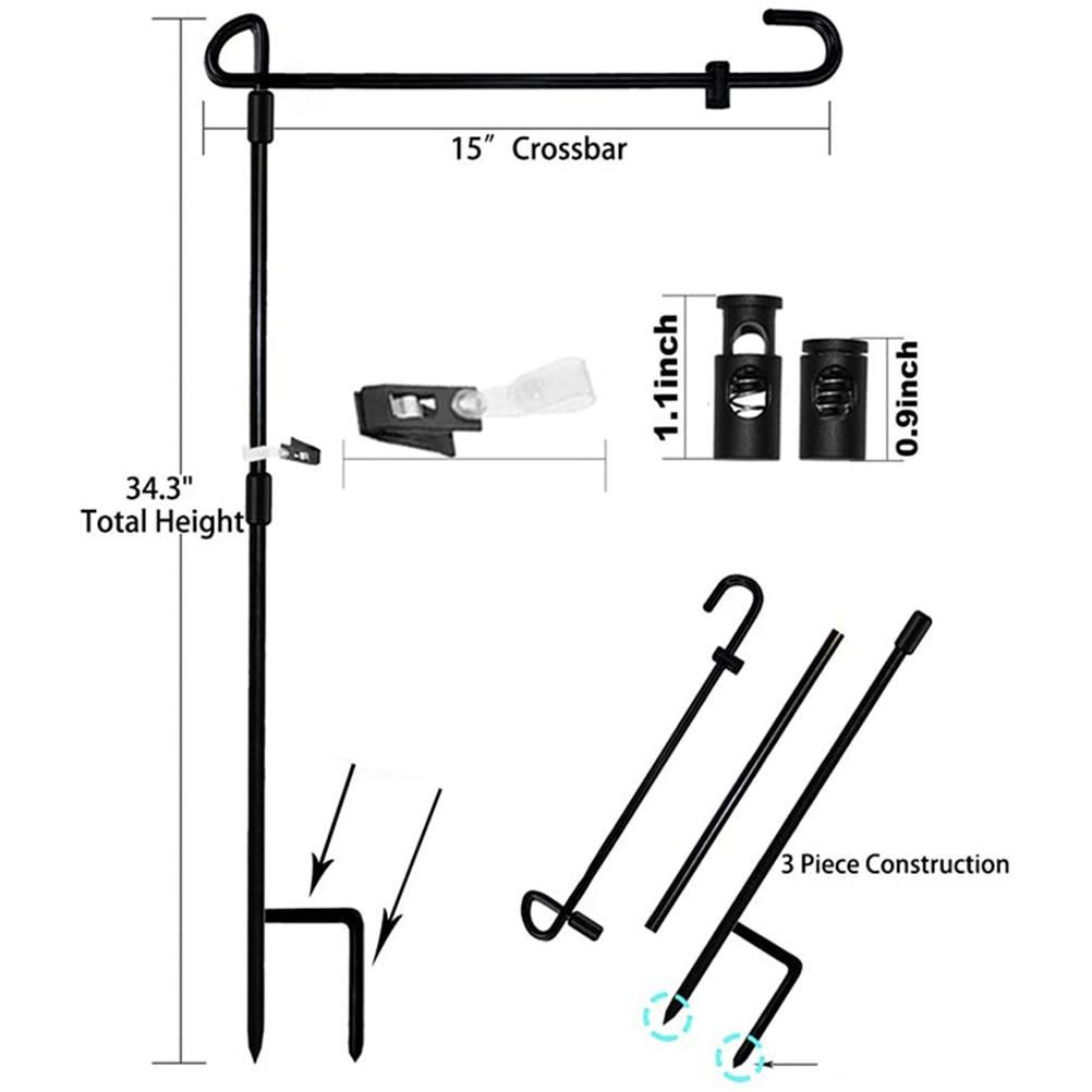 Garden Flag Stand Garden Flag Pole Holder Banner Flagpoel for Outdoor Yard Lawn Garden