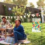 Garden Flag Stand Garden Flag Pole Holder Banner Flagpoel for Outdoor Yard Lawn Garden - Rear View
