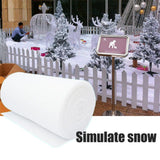 Christmas Snow Cover Blanket Artificial Cotton Blanket for Christmas Tree Skirts Backdrop Decorations - Side View
