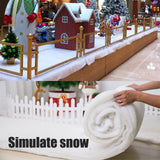 Christmas Snow Cover Blanket Artificial Cotton Blanket for Christmas Tree Skirts Backdrop Decorations - Front View