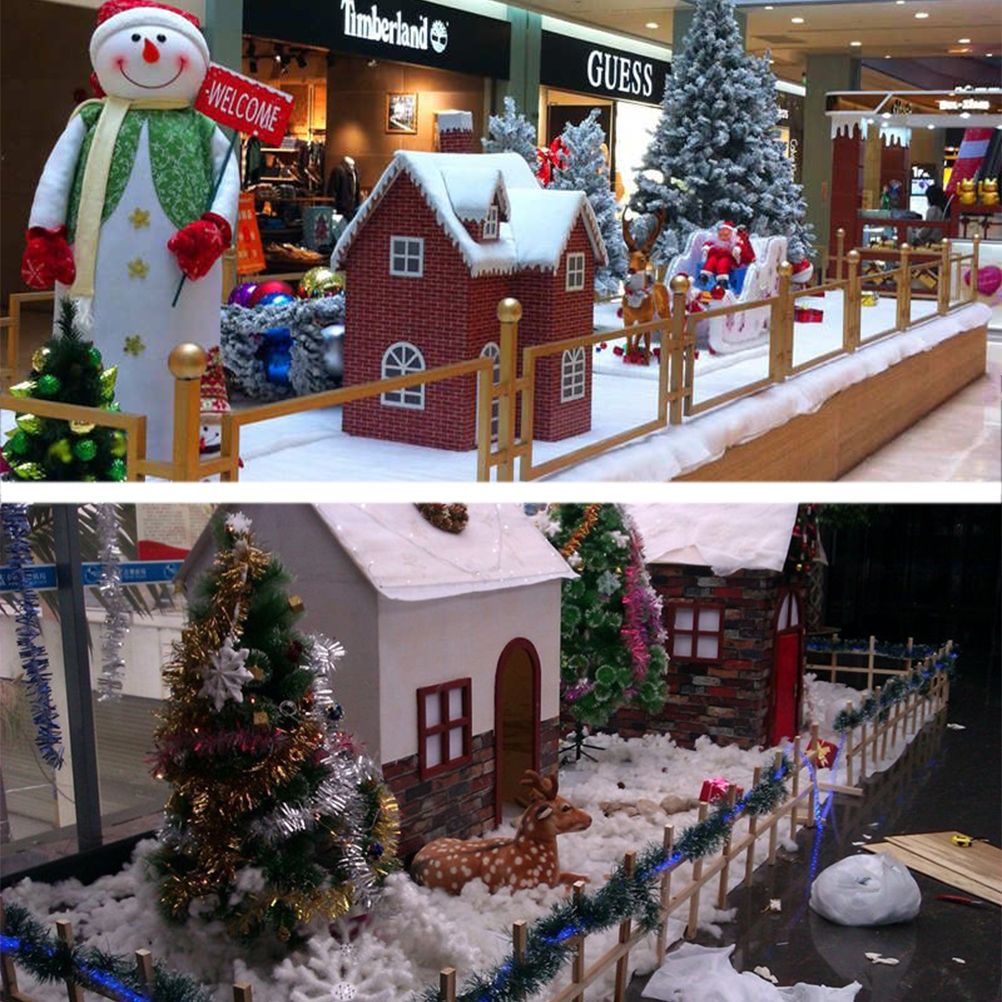 Christmas Snow Cover Blanket Artificial Cotton Blanket for Christmas Tree Skirts Backdrop Decorations