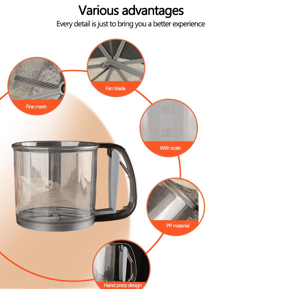 Hand Held Flour Sieve Manual Flour Sifter Stainless Steel Flour Strainer