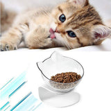 Cat Bowls Pet Feeding Bowl Cat Water Bowl Durable Fall Resistant 15 Degree Tilt Single Cat Food Bowl - Side View