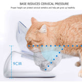 Cat Bowls Pet Feeding Bowl Cat Water Bowl Durable Fall Resistant 15 Degree Tilt Single Cat Food Bowl - Close-Up Angle