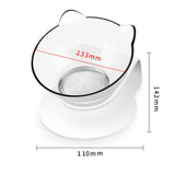 Cat Bowls Pet Feeding Bowl Cat Water Bowl Durable Fall Resistant 15 Degree Tilt Single Cat Food Bowl - Low Angle
