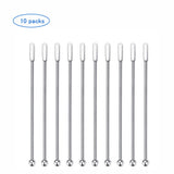 10Pcs Swizzle Sticks Stainless Steel Coffee Cocktail Beverage Drink Stirrer Stick Reusable Stir Sticks for Bar Home Office