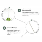 10Pcs Swizzle Sticks Stainless Steel Coffee Cocktail Beverage Drink Stirrer Stick Reusable Stir Sticks for Bar Home Office