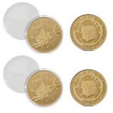 4Pcs Tooth Fairy Coin Golden Zinc Alloy Coin Reward Collection Coin Experience Coins for Lost Tooth Kids Party Decorations Supplies