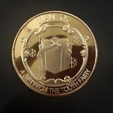 4Pcs Tooth Fairy Coin Golden Zinc Alloy Coin Reward Collection Coin Experience Coins for Lost Tooth Kids Party Decorations Supplies - Low Angle