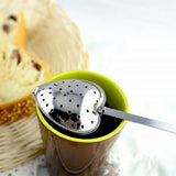 4PCS Stainless Steel Heart Shape Tea Infuser Long Handle Filter Tea Filter for Loose Tea