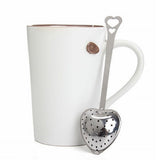4PCS Stainless Steel Heart Shape Tea Infuser Long Handle Filter Tea Filter for Loose Tea