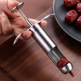 Fruit Corer Pitter Stainless Steel Core Seed Remover Tool for Apple Pear Cherry Jujube - Top-Down View