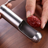 Fruit Corer Pitter Stainless Steel Core Seed Remover Tool for Apple Pear Cherry Jujube - Close-Up Angle