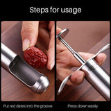 Fruit Corer Pitter Stainless Steel Core Seed Remover Tool for Apple Pear Cherry Jujube - Extra Image