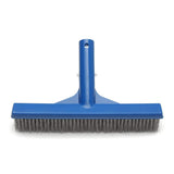 10 Inch Heavy Duty Stainless Steel Wire Pool Algae Brush for Concrete and Gunite Pools and Walkways - Close-Up Angle
