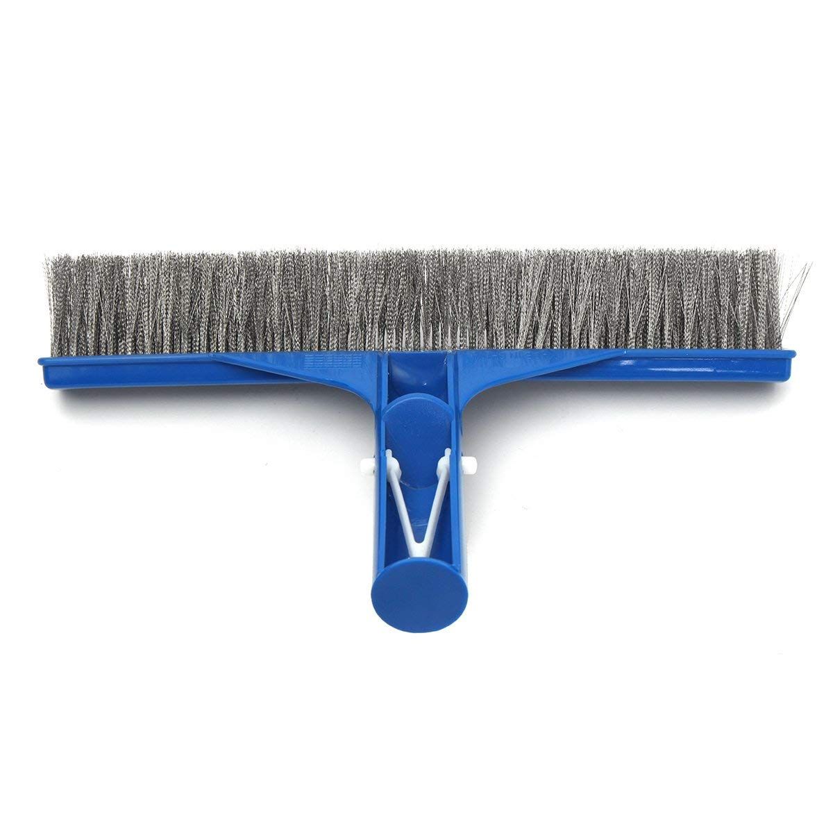 10 Inch Heavy Duty Stainless Steel Wire Pool Algae Brush for Concrete and Gunite Pools and Walkways