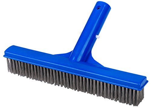 10 Inch Heavy Duty Stainless Steel Wire Pool Algae Brush for Concrete and Gunite Pools and Walkways