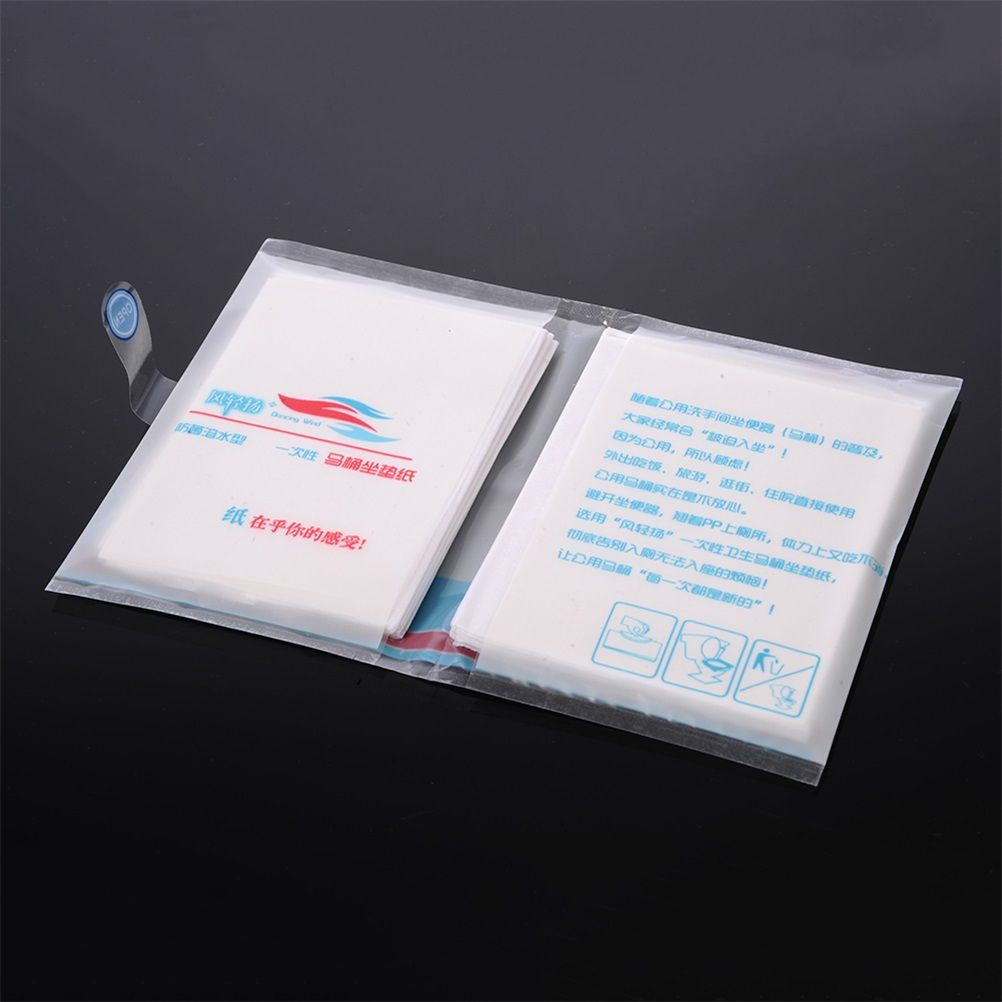 100PCS Portable Hygienic Toilet Cushions Disposable Toilet Seat Cover Mat Paper