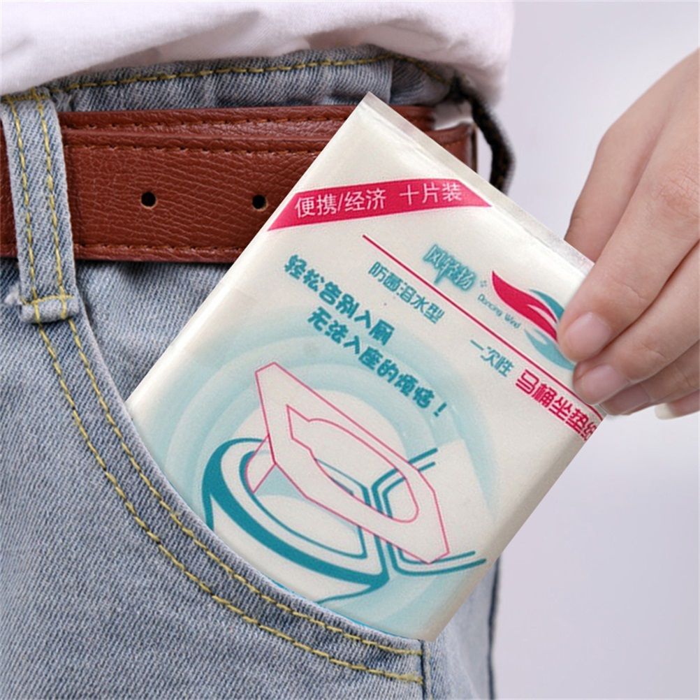 100PCS Portable Hygienic Toilet Cushions Disposable Toilet Seat Cover Mat Paper