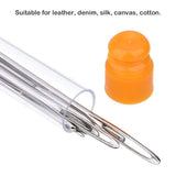 9Pcs Large Eye Blunt Needles Stainless Steel Yarn Knitting Needles Sewing Needles Knitting Weaving Stringing Needles with Needle Bottle