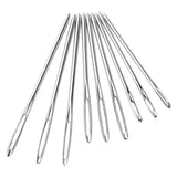 9Pcs Large Eye Blunt Needles Stainless Steel Yarn Knitting Needles Sewing Needles Knitting Weaving Stringing Needles with Needle Bottle
