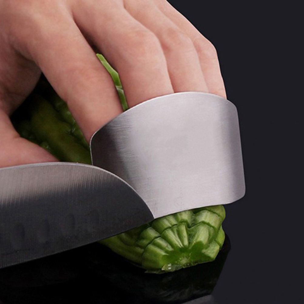 4PCS Stainless Steel Finger Cutting Protector Kitchen Safe Chop Cut Tool Guard Kitchen Tool