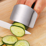 4PCS Stainless Steel Finger Cutting Protector Kitchen Safe Chop Cut Tool Guard Kitchen Tool - Side View