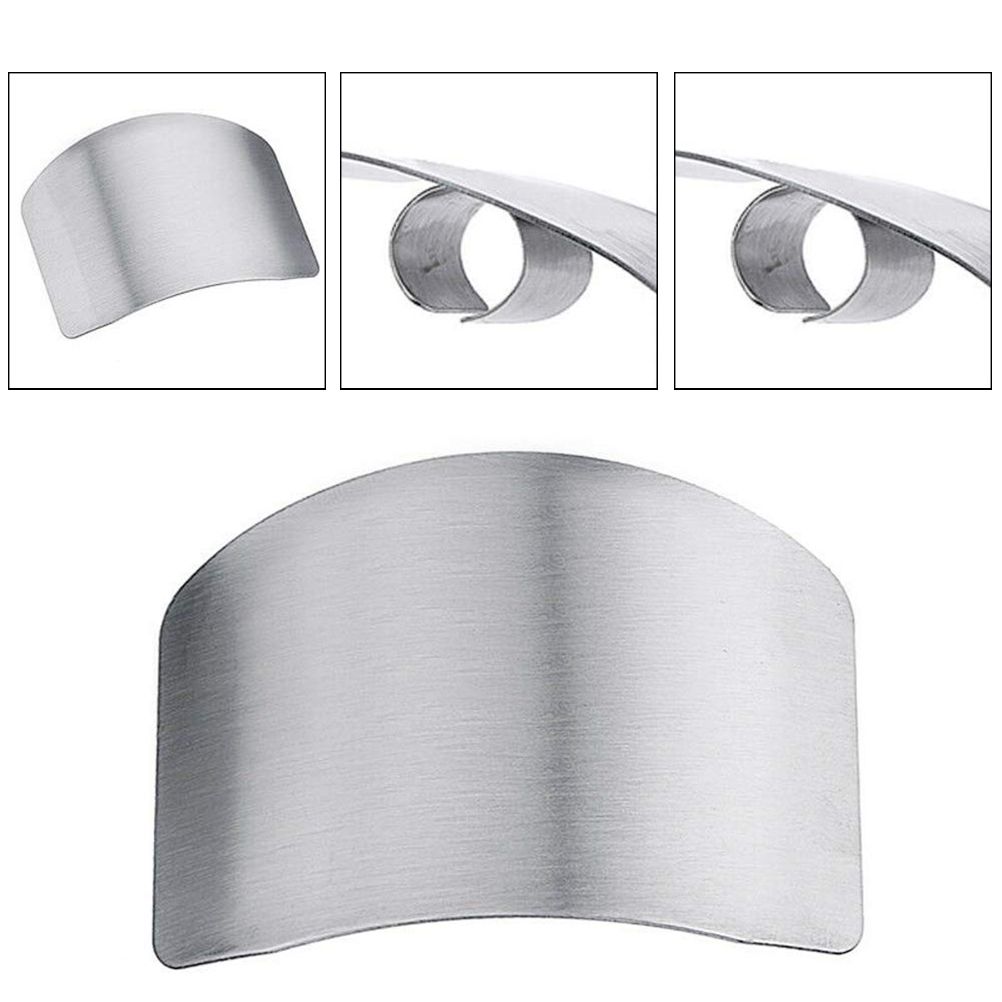 4PCS Stainless Steel Finger Cutting Protector Kitchen Safe Chop Cut Tool Guard Kitchen Tool