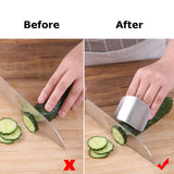 4PCS Stainless Steel Finger Cutting Protector Kitchen Safe Chop Cut Tool Guard Kitchen Tool