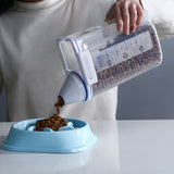Moisture Proof Plastic Transparent Sealed Bucket with Scale Portable Kitchen Storage Box
