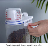 Moisture Proof Plastic Transparent Sealed Bucket with Scale Portable Kitchen Storage Box
