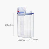 Moisture Proof Plastic Transparent Sealed Bucket with Scale Portable Kitchen Storage Box - Low Angle