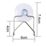 Kitchen Bathroom Drying Rack Stainless Steel Toilet Sink Suction Sponges Holder Rack Suction Cup Dish Cloths Holder - Front View