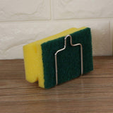 Kitchen Bathroom Drying Rack Stainless Steel Toilet Sink Suction Sponges Holder Rack Suction Cup Dish Cloths Holder - Top-Down View
