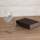 Kitchen Bathroom Drying Rack Stainless Steel Toilet Sink Suction Sponges Holder Rack Suction Cup Dish Cloths Holder