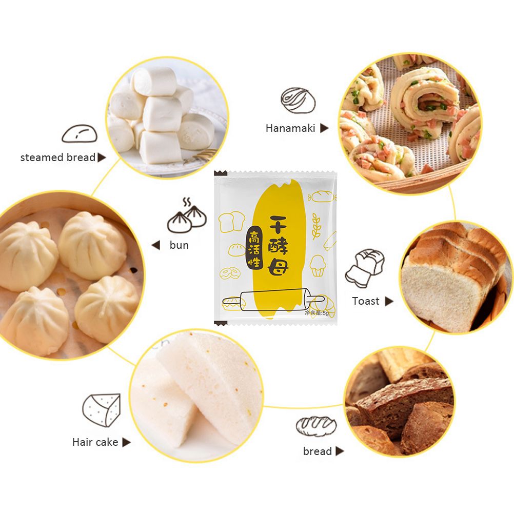 10 Bags Baker s Yeast Kitchen Active Dry Yeast Baking Yeast for Bread Cake
