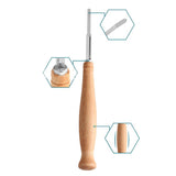 Bread Bakers Cutter Slashing Tool Bread Lame Dough Scoring Blade Tools Making Razor Cutter with Leather Protective Case - Front View